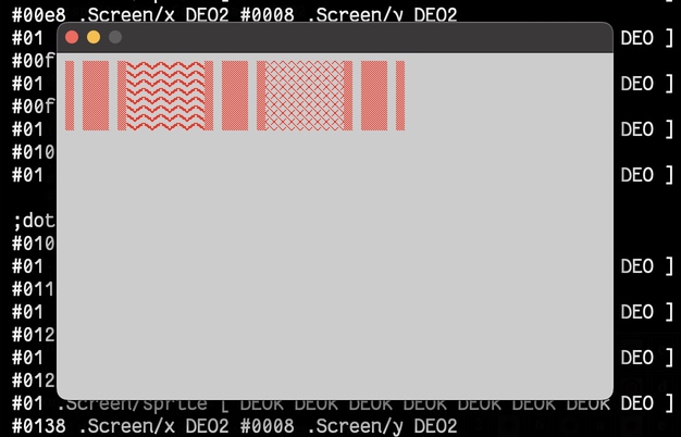 a red keffiyeh pattern of pixel drawn on a white window