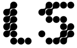 L5 logo: the letter L and number 5 rendered via circular blobs, some merged